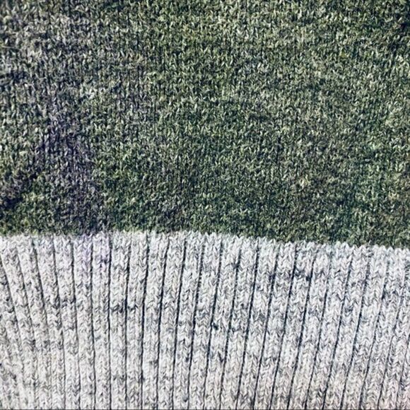 Gap LS forest green grey striped sweater shirt XS - Picture 3 of 6